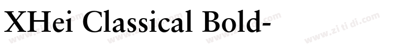XHei Classical Bold字体转换